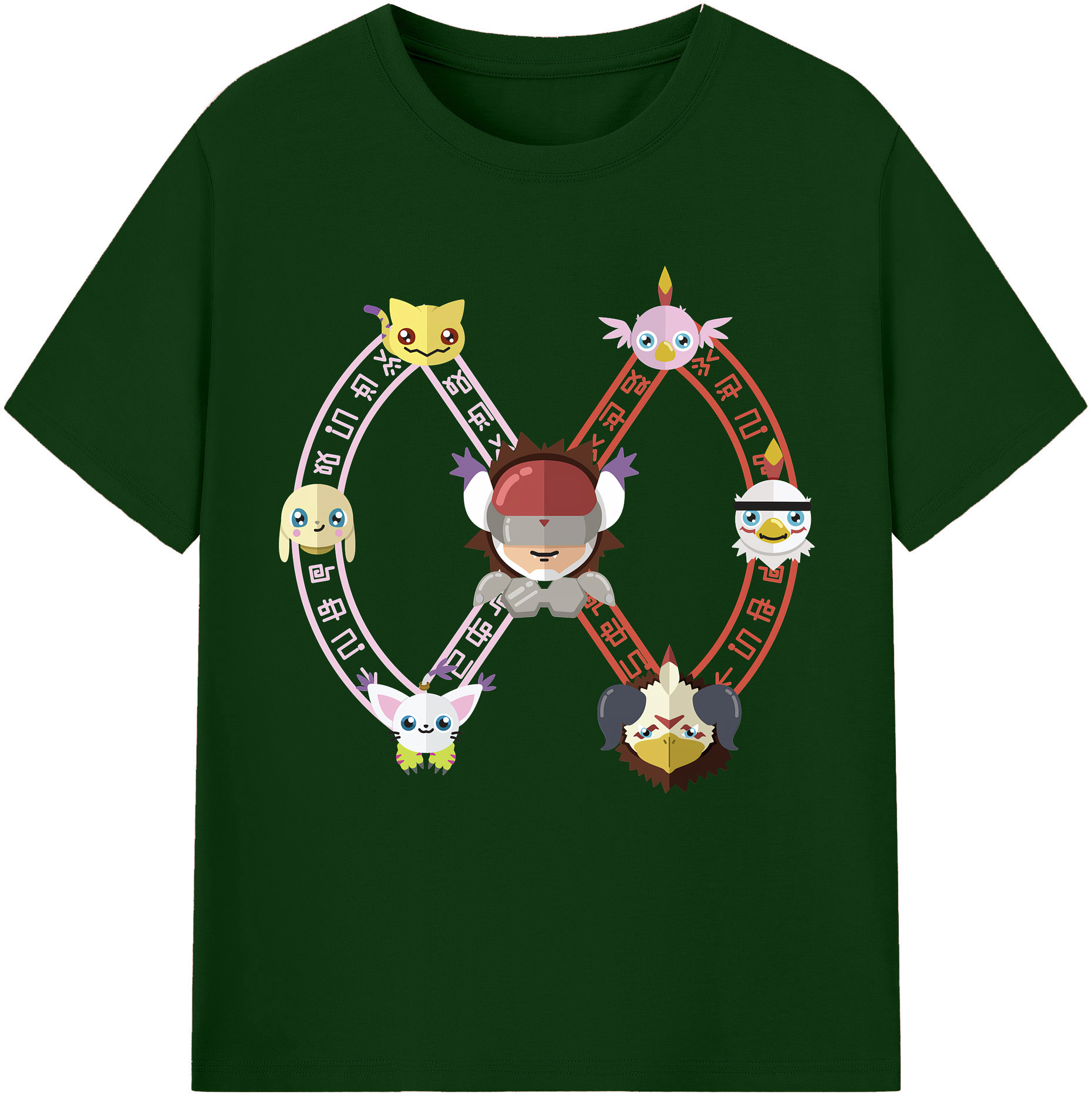（画像用） Digimon デジタルモンスター/デジモン 綿100％半袖Tシャツ（フロントプリント）